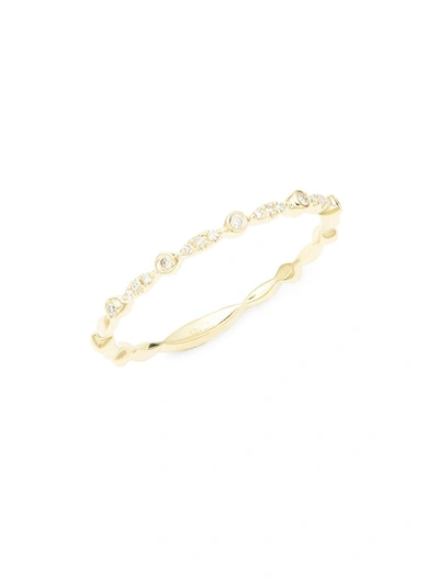 Shop Saks Fifth Avenue Women's 14k Gold & Diamond Ring