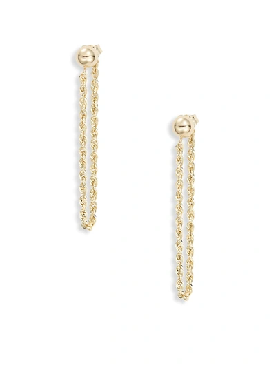 Shop Saks Fifth Avenue Women's 14k Yellow Gold Glitter Rope Drop Earrings