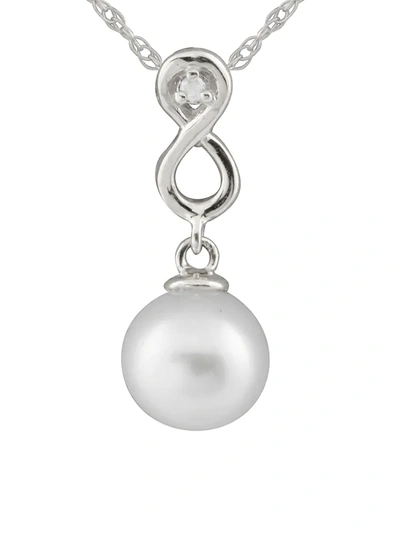 Shop Masako Women's 14k White Gold & Cultured 8-8.5mm Akoya Pearl Pendant Necklace