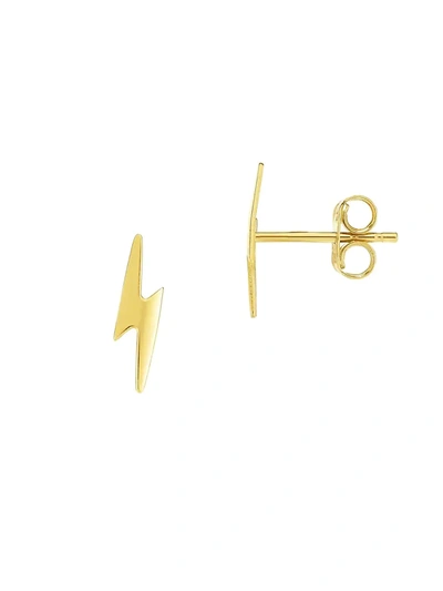Shop Saks Fifth Avenue Women's 14k Yellow Gold Lightning Bolt Stud Earrings