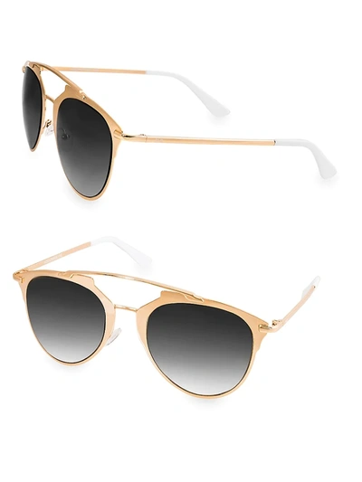 Shop Aqs Women's Alfie 52mm Aviator Sunglasses In Gold