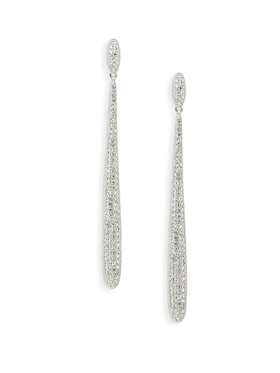 Shop Adriana Orsini Women's Crystal Drop Earrings In Neutral