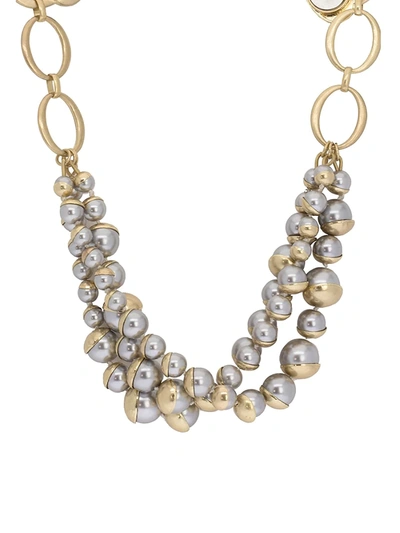 Shop Saachi Women's Half-moon Faux-pearl Necklace In Neutral