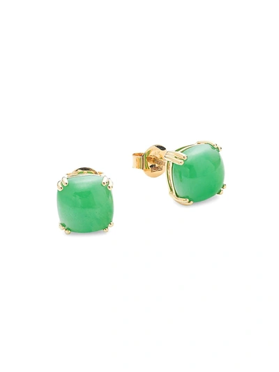 Effy Women's May Jade & 14k Yellow Gold Stud Earrings In Jade