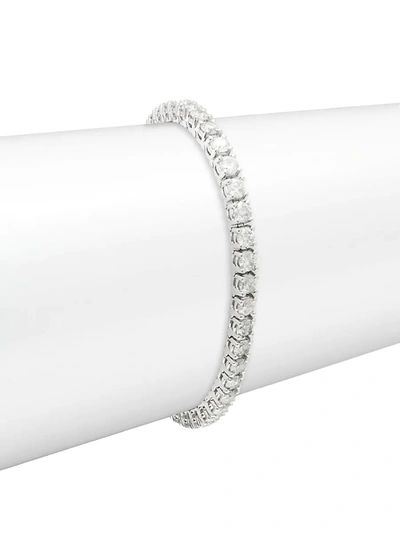 Shop Diana M Jewels Women's 14k White Gold & 8 Tcw Diamond Tennis Bracelet