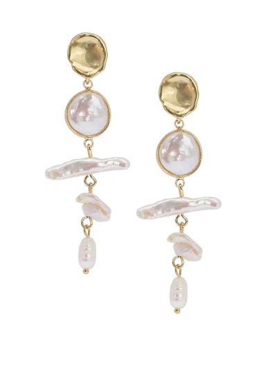 Shop Saachi Women's 12-13mm Baroque Freshwater Pearl Drop Earrings In White