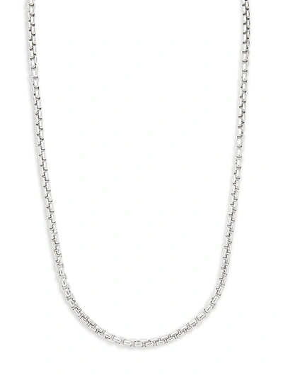 Shop Effy Men's Sterling Silver Round Box Chain Necklace