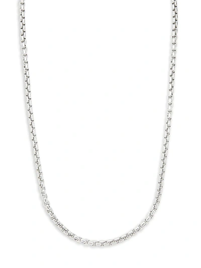 Effy Men's Sterling Silver Round Box Chain Necklace In Silver