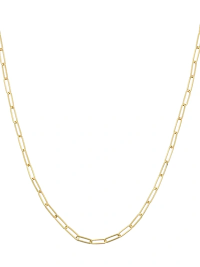Shop Saks Fifth Avenue Women's 14k Yellow Gold Flat Wire Link Necklace/18" X 3.85mm