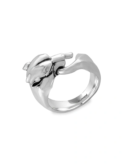 Shop Effy Men's Panther Sterling Silver Ring