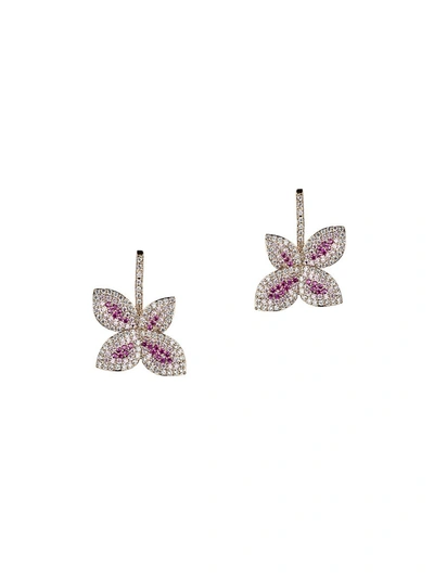 Shop Eye Candy La Women's Luxe Crystal Drop Earrings In Neutral
