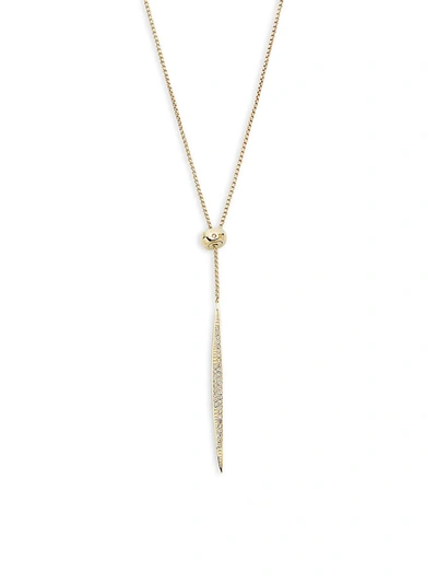 Shop Adriana Orsini Women's Goldtone & Crystal Pendant Necklace In Neutral