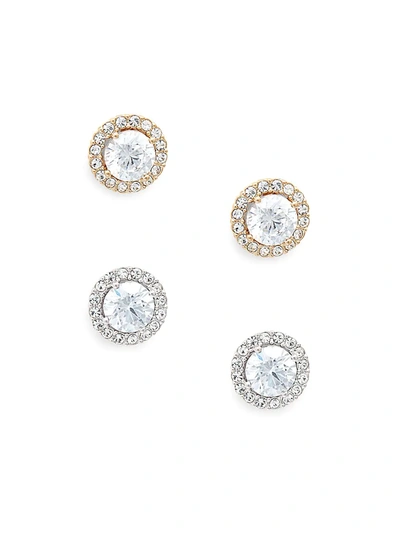 Shop Adriana Orsini Women's 2-pair Goldtone & Crystal Stud Earrings In Neutral