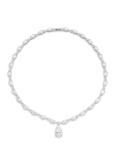 Shop Adriana Orsini Women's Crystal Pendant Necklace In White