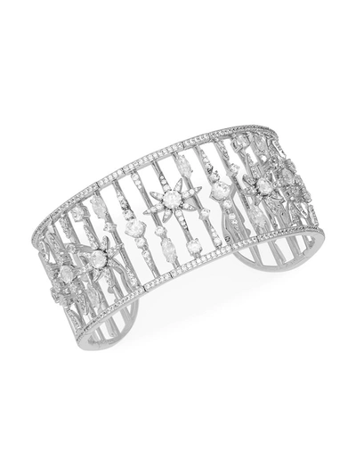 Shop Adriana Orsini Women's Crystal Cuff Bracelet In White