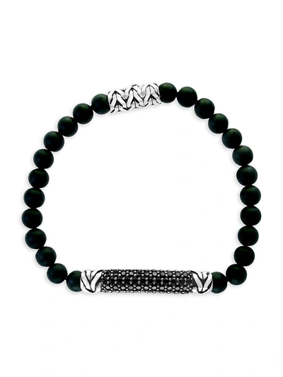 Effy Sterling Silver, Onyx & Black Spinel Bracelet In Black