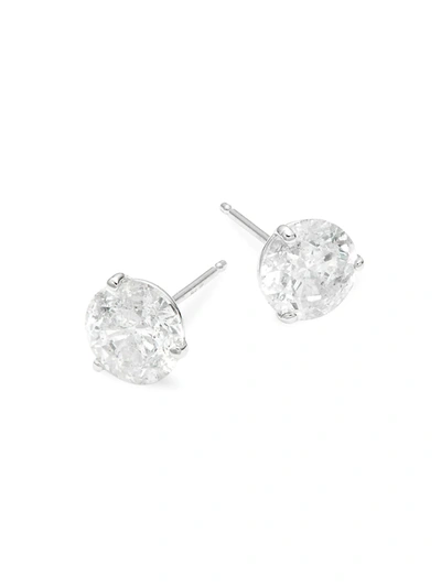 Shop Diana M Jewels Women's 14k White Gold & 3.0 Tcw Diamond Stud Earrings