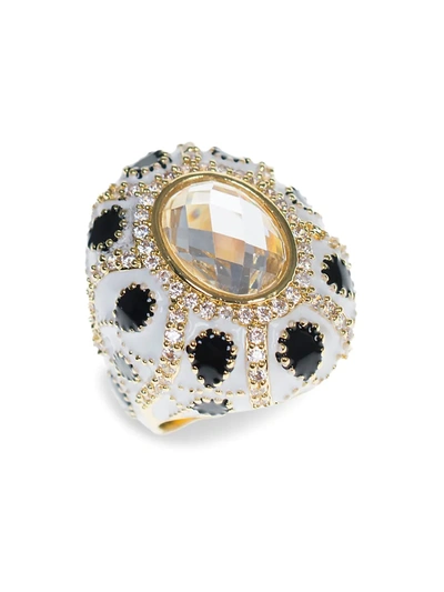 Cz By Kenneth Jay Lane Women's 18k Goldplated & Crystal Turban Ring In  Neutral | ModeSens