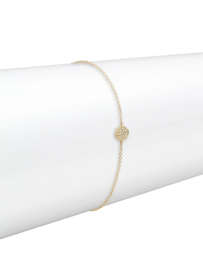 Shop Saks Fifth Avenue Women's 14k Yellow Gold & Diamond Bracelet