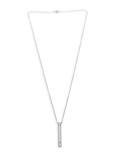Shop Eye Candy La Men's Tom Stainless Steel Bar Pendant Necklace In Neutral
