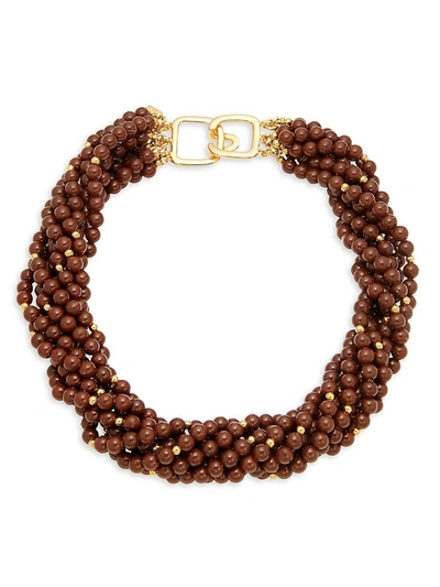 Shop Kenneth Jay Lane Women's Goldtone Chunky Bead Necklace