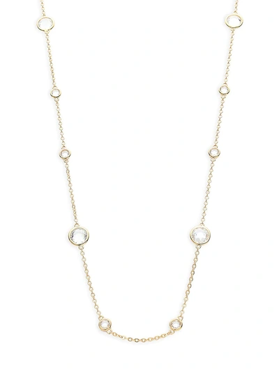 Shop Adriana Orsini Women's Goldtone & Crystal Station Necklace In Neutral