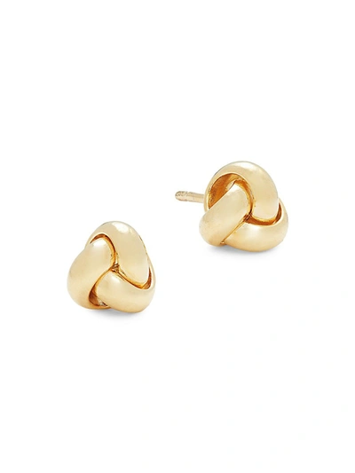 Shop Saks Fifth Avenue Women's 14k Yellow Gold Knot Stud Earrings