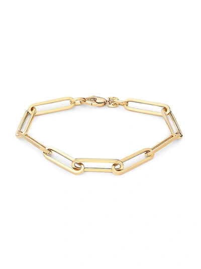 Saks Fifth Avenue Women's 14k Yellow Gold Paper Clip Link Bracelet In Gold