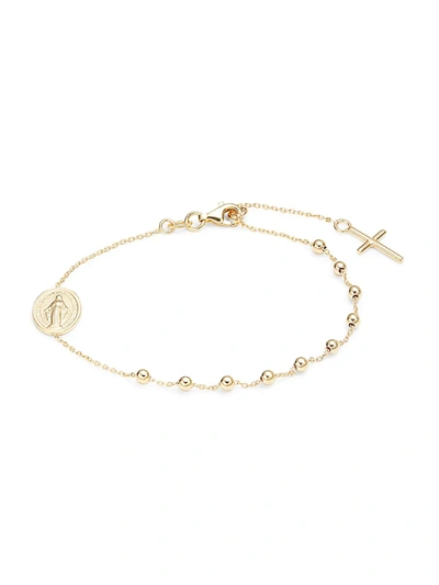 Shop Saks Fifth Avenue Women's 14k Yellow Gold Rosary Chain Bracelet