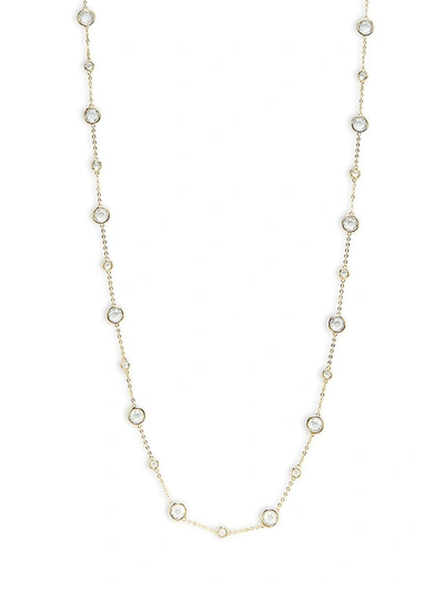 Shop Adriana Orsini Women's Goldtone & Cubic Zirconia Bezel Chain Necklace In Neutral