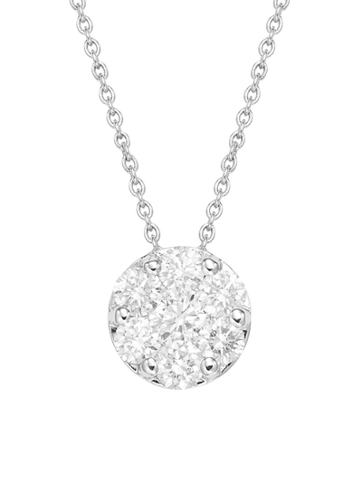Shop Saks Fifth Avenue Women's 14k White Gold & Diamond Pendant Necklace