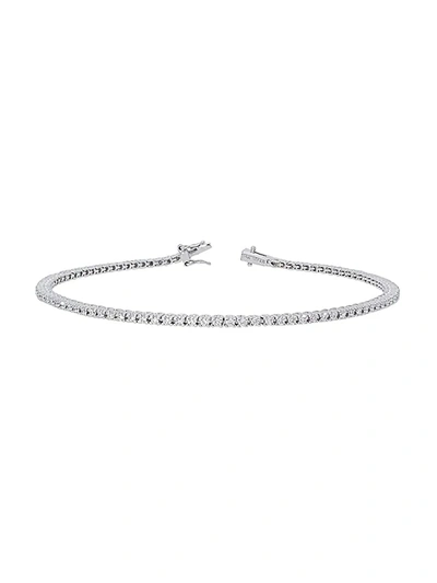 Shop Nephora Women's 14k White Gold Diamond Tennis Bracelet