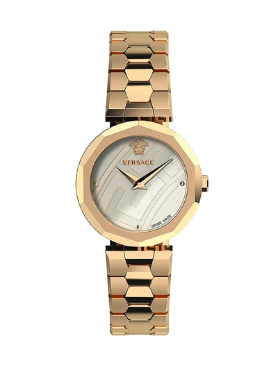 Shop Versace Women's Idyia Stainless Steel Analog Bracelet Watch In Gold