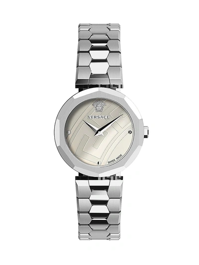 Shop Versace Women's Idyia Stainless Steel Bracelet Watch In White