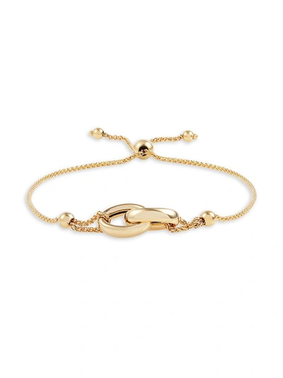 Shop Saks Fifth Avenue Women's 14k Yellow Gold Bolo Bead Wheat Chain Bracelet