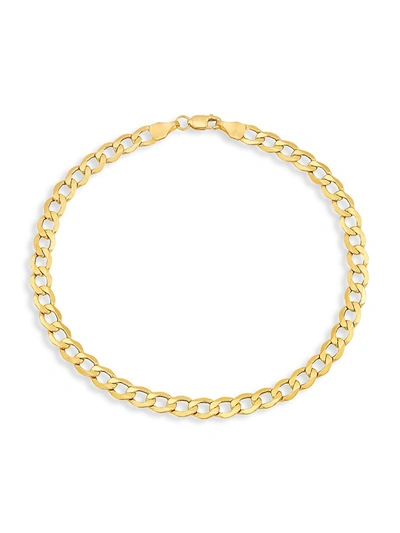 Saks Fifth Avenue Women's 14k Yellow Gold Light Beveled Curb Chain Bracelet In Yellow Gold