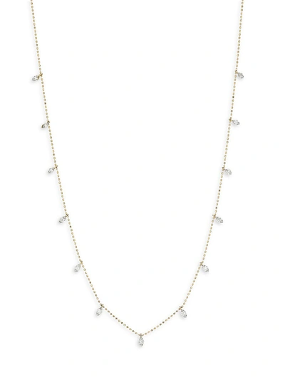 Shop Saks Fifth Avenue Women's 18k Yellow Gold & Diamond Station Necklace