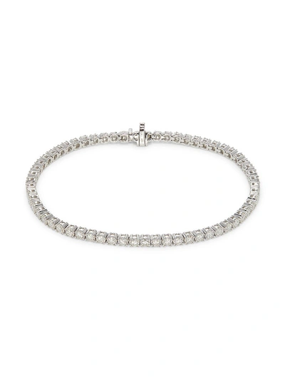Shop Saks Fifth Avenue Women's 14k White Gold & Diamond Tennis Bracelet