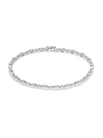 Shop Effy Women's 14k White Gold & Diamond Tennis Bracelet