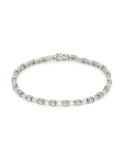 Shop Effy Women's 14k White Gold & Diamond Bracelet