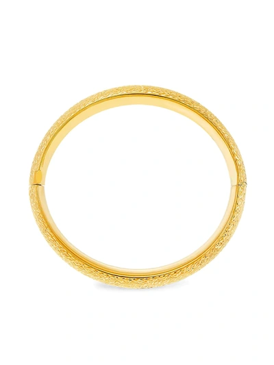 Shop Saks Fifth Avenue Women's 14k Yellow Gold Hinge Bangle Bracelet