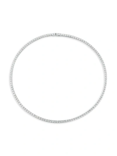 Shop Nephora Women's 14k White Gold & Diamond Tennis Necklace