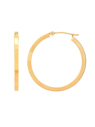 Shop Saks Fifth Avenue Women's 14k Yellow Gold Tube Hoop Earrings