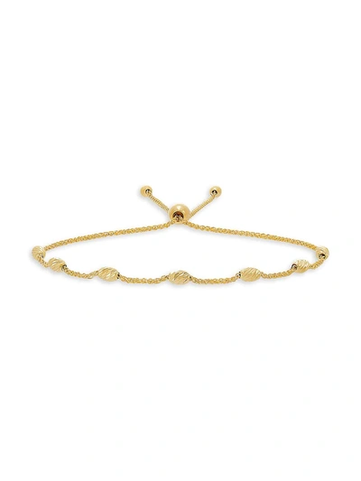 Shop Saks Fifth Avenue Women's 14k Yellow Gold Bolo Bead Bracelet