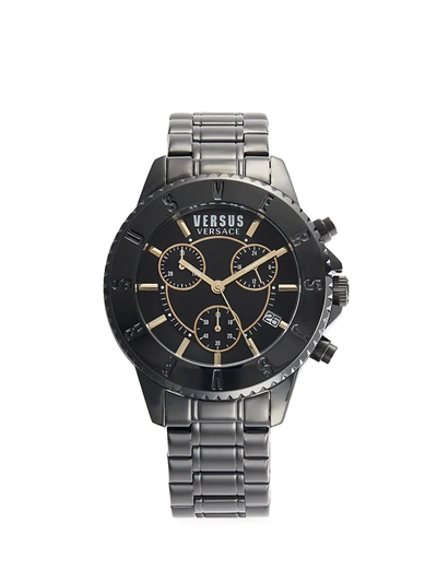 Shop Versus Men's Black Dial Stainless Steel Bracelet Watch