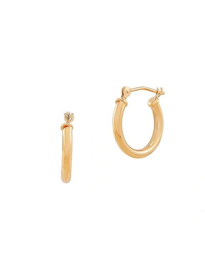 Shop Saks Fifth Avenue Women's 14k Yellow Gold Round Tube Hoop Earrings