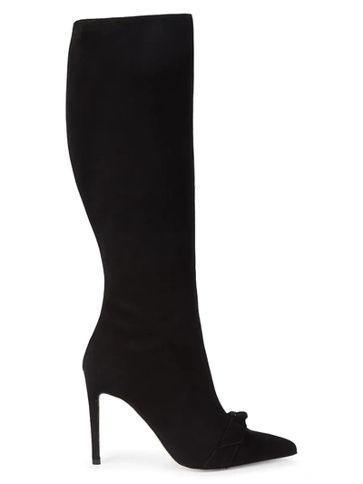 Shop Alexandre Birman Women's Lydia Suede Tall Boots In Black