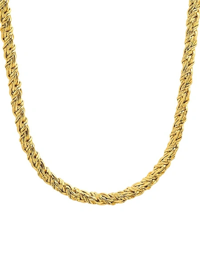 Shop Anthony Jacobs Men's 18k Goldplated Chain Necklace In Neutral