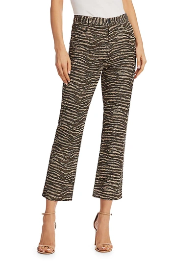 Shop Joie Women's Sharma Animal Print Ankle Pants In Biscotti