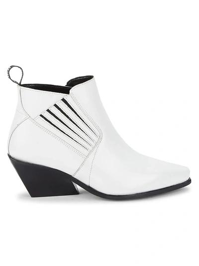 Shop Kenzo Women's Leather Ankle Boots In White